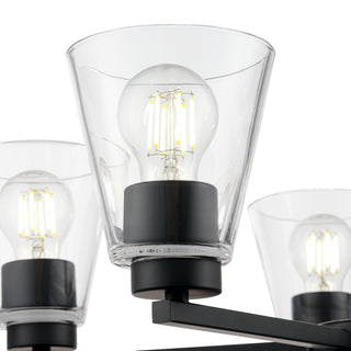 Strayhan 24" 5-Light Chandelier - Matte Black