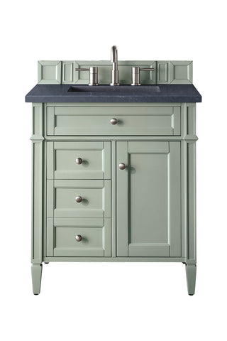 30 Inch Brittany Freestanding Vanity in Sage Green / Charcoal Soapstone Top