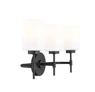 Keylee 22" Wide 3-Light Vanity - Matte Black