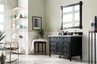 48 Inch Brittany Freestanding Vanity in Black Onyx / Ethereal Noctis Top