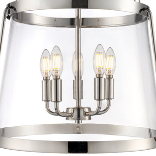 Adabella 17.75" 5-Light Pendant - Polished Nickel