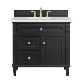 36 Inch Lorelai Freestanding Vanity in Black Onyx / Lime Delight Top