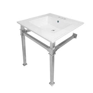Monarch 25.19 Inch Console Sink in White