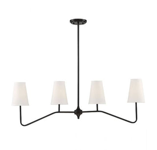 4-Light Linear Chandelier in Oil Rubbed Bronze