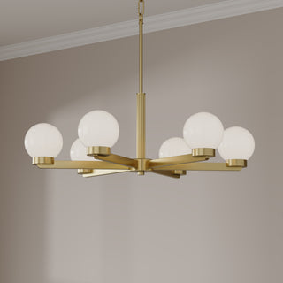 Ardeva 28" Wide 6-Light Chandelier