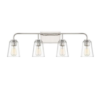 4-Light Bathroom Vanity Light in Polished Nickel