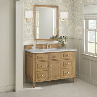 48 Inch Lorelai Freestanding Vanity in Light Natural Oak / Victorian Silver Top