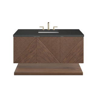 48 Inch Marcello Floating Vanity in Chestnut / Charcoal Soapstone Top