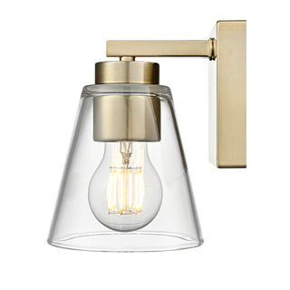 Strayhan 6.75" High 1-Light Wall Sconce - Modern Gold