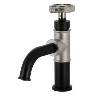 Webb Single-Hole Bathroom Faucet in Matte Black/Brushed Nickel