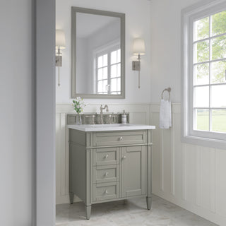 30 Inch Brittany Freestanding Vanity in Urban Gray / White Zeus Top