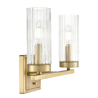 Iversen 12.5" Wide 2-Light Vanity - Vintage Brass