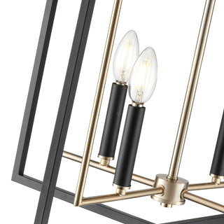 Noelle 15" Wide 4-Light Pendant - Matte Black