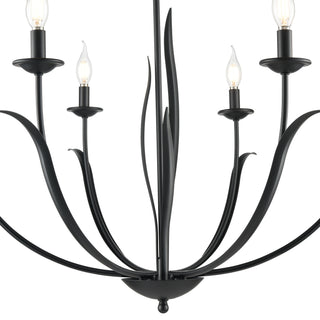 Charlize 33.75" Wide 6-Light Chandelier - Matte Black