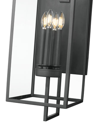 Lamont 34" High 4-Light Outdoor Wall Sconce - Textured Black