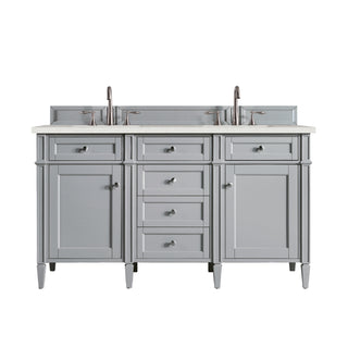 60 Inch Brittany Freestanding Vanity in Urban Gray / Lime Delight Top