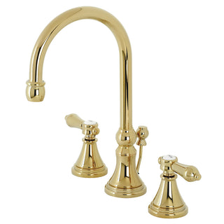 Heirloom Widespread Bathroom Faucet in Polished Brass