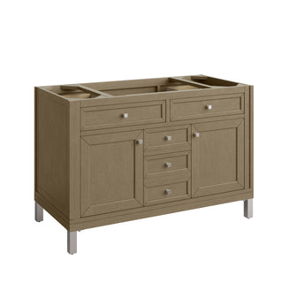48 Inch Chicago Freestanding Vanity in Walnut Whisper / Parisien Bleu Top