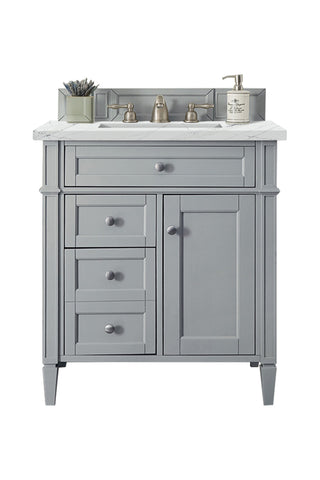 30 Inch Brittany Freestanding Vanity in Urban Gray / Ethereal Noctis Top