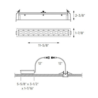 Recessed 5CCT linear with 10 mini spot lights