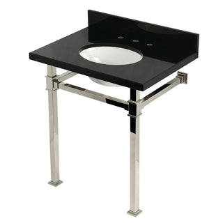 Monarch 30 Inch Console Sink in Polished Nickel