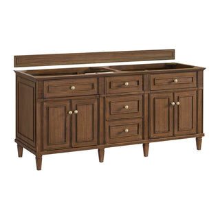 72 Inch Lorelai Freestanding Vanity in Mid-Century Walnut / Lime Delight Top