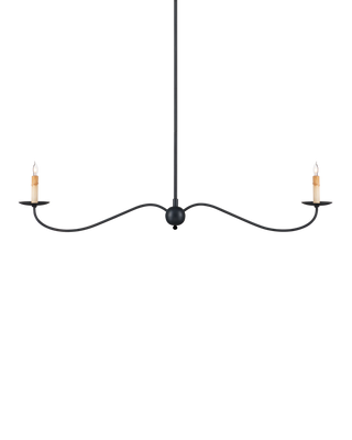 Saxon Black Linear Chandelier