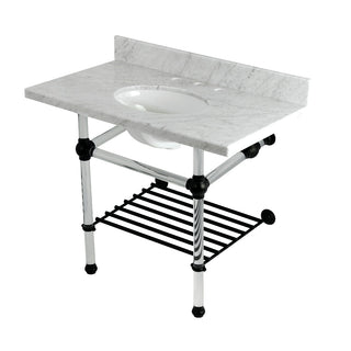 Templeton 36 Inch Console Sink in Carrara Marble