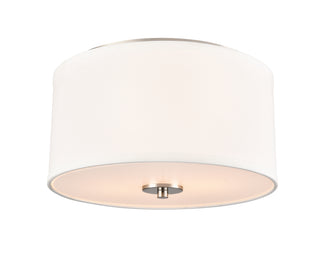 Guyten 13" Wide 2-Light Flushmount - Brushed Nickel