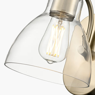 Knightsdale 9.25" High 1-Light Wall Sconce - Modern Gold