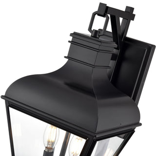 Edenton 17.75" High 2-Light Outdoor Wall Sconce - Matte Black