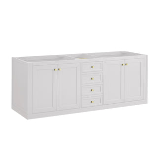 72 Inch Chicago Freestanding Vanity in Glossy White / Arctic Fall Top