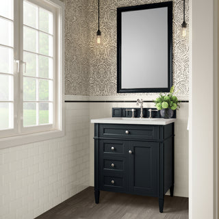 30 Inch Brittany Freestanding Vanity in Black Onyx / Lime Delight Top