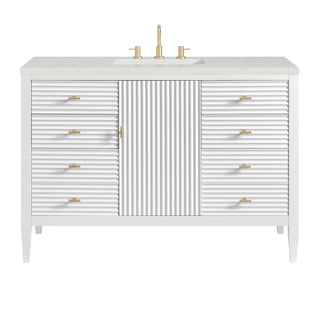 48 Inch Myrrin Freestanding Vanity in Bright White / Lime Delight Top
