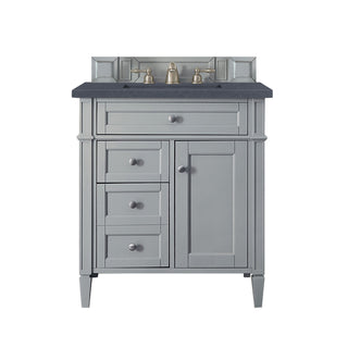 30 Inch Brittany Freestanding Vanity in Urban Gray / Charcoal Soapstone Top
