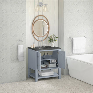 30 Inch Breckenridge Freestanding Vanity in Serenity Blue / Parisien Bleu Top