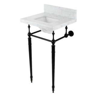 Edwardian 19 Inch Console Sink in Carrara Marble