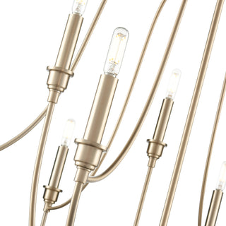 Senoia 32.5" Wide 9-Light Chandelier - Modern Gold