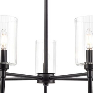 Chastine 24" Wide 5-Light Chandelier - Matte Black