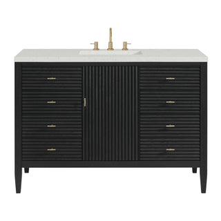 48 Inch Myrrin Freestanding Vanity in Carbon Oak / Lime Delight Top