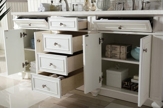 72 Inch Bristol Freestanding Vanity in Bright White / Lime Delight Top