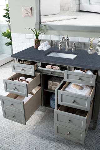 48 Inch Brittany Freestanding Vanity in Urban Gray / Charcoal Soapstone Top