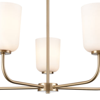 Laphia 27" Wide 5-Light Chandelier - Modern Gold
