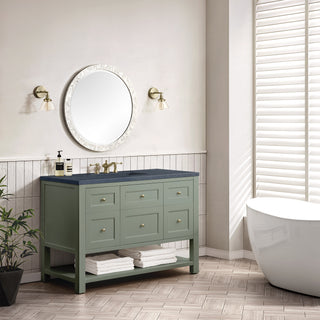 48 Inch Breckenridge Freestanding Vanity in Smokey Celadon / Charcoal Soapstone Top