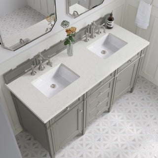 60 Inch Brittany Freestanding Vanity in Urban Gray / Lime Delight Top