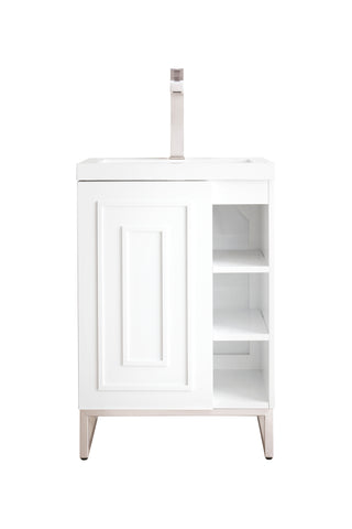 23.625 Inch Alicante' Freestanding Vanity in Glossy White / White Glossy Top