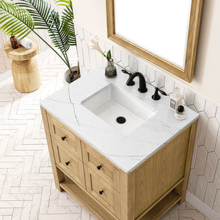 30 Inch Breckenridge Freestanding Vanity in Light Natural Oak / Ethereal Noctis Top