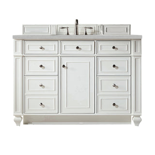48 Inch Bristol Freestanding Vanity in Bright White / Eternal Jasmine Pearl Top