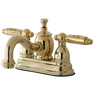 Georgian 4 Inch Centerset Bathroom Faucet in Polished Brass