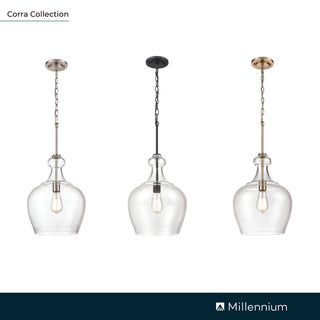 Corra 1-Light Pendant light Matte Black
